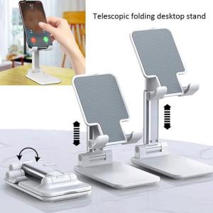 Support bureau de téléphone et de tablette pliable blanc